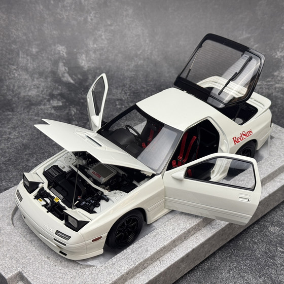 Whelart 1/18 Mazda Rx7 Fc3S Initial D Alloy Simulation Car Model