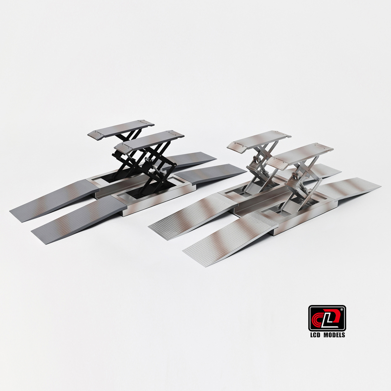Lcd 1:18 Jdm Model Full Alloy Scissor Lift Platform, Dedicated for Car Models