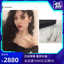 (Shanghai spot)Chanel Chanel hyuna double C bow clavicle chain sweater chain necklace