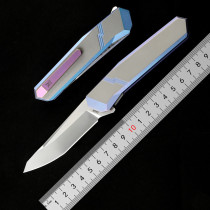 Huawei Fang Diamond Diamond knife M390 steel titanium alloy folding knife outdoor defense camping car sharp tool