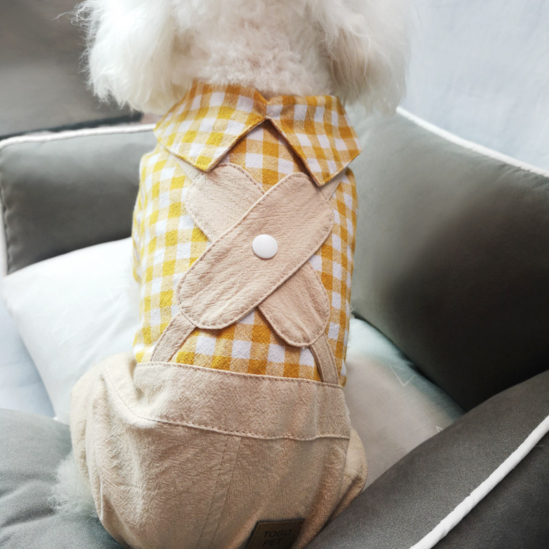 Pet Dog Dog Clothes Spring Summer Teddy Bibi Bear Faro Snow Neri Mini Dog Summer New Four Foot Cloak Thin