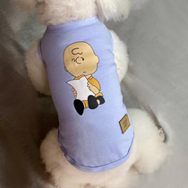 Spring Summer 2021 thin dog clothes pet clothes cartoon print T-shirt undershirt small dog clothes