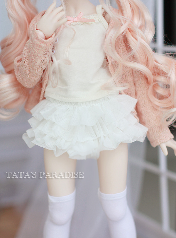 1 4 points 3 points female giant baby BJD MDD doll dress daily match cake skirt pants meow pants (multicolor)
