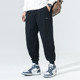 Trendy brand leg-locking sweatpants men's spring and autumn original national trend loose fat knitted sweatpants men's leg-locking nine-point pants