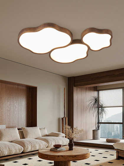 Yunduo Ceiling Lamp, French Mid-Century Style Walnut Hall Lamp, Simple and Atmospheric, Personalized Living Room Lamp