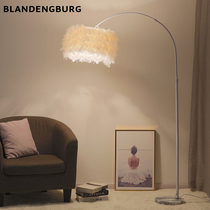 Feather lamp floor lamp ins Wind Nordic lamp lighting Net red living room tea table lamp bedside bedroom floor lamp