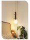 Magic Bean Small Pendant Light, American Retro Style Bedroom Bedside Decorative Lamp, Unique and Creative, High-End Feel, Single-Head Pendant Light for Room