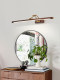 Minimalist Nordic Style Extendable Folding Vanity Mirror Light with a Vintage Walnut Wood Grain Design for Bathroom Cabinets