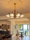Flower Chandelier French Retro Creative Hall Decorative Lamp New Walnut Design Art Personalized Living Room Lighting