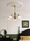 Flower Chandelier French Retro Creative Hall Decorative Lamp New Walnut Wood Design Artistic Personalized Living Room Lighting Fixtures
