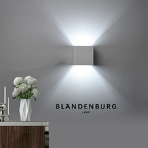 Plaster lamp minimalist modern hall TV background wall No main lamp Nordic minimalist fashion design rectangular wall lamp