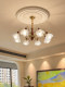 Flower Chandelier French Mid-Century Style Hall Main Light 2026 New Walnut Color Petal Creative Design Living Room Light