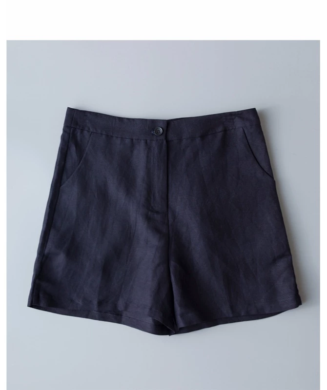 Ngôi sao xuân hè 2019 OL commuter linen Chất liệu cotton mỏng và lanh nhỏ phù hợp với áo khoác cao eo quần short thời trang phù hợp với nữ