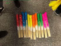 9 inch dance fan dance fan fan fan polished the double side of the fan red dance fan