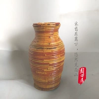 Phong cách Đông Nam Á bình hoa nhỏ bình hoa phụ kiện nhà bàn máy tính để bàn vuông nhảy múa đạo cụ - Vase / Bồn hoa & Kệ bình gốm cắm hoa đào