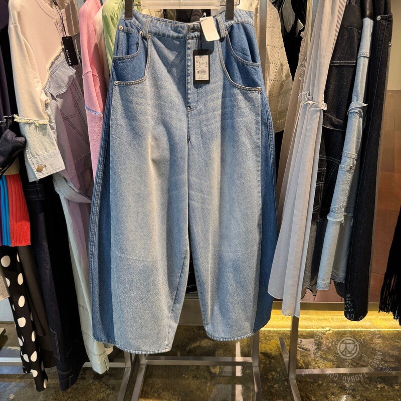 Quan Xiaowei Japan Purchasing Agent Aula Aila 26 Spring/Summer Patchwork Color-Blocking Casual Jeans