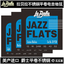 La Bella JAZZ FLATS Beauty Stainless Steel Flat Roll Multispec Jazz Electric Guitar Strings