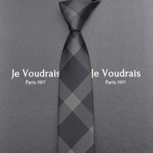 French brand men's high-end tie formal business Korean version light luxury wedding men's silk gray trendy gift box