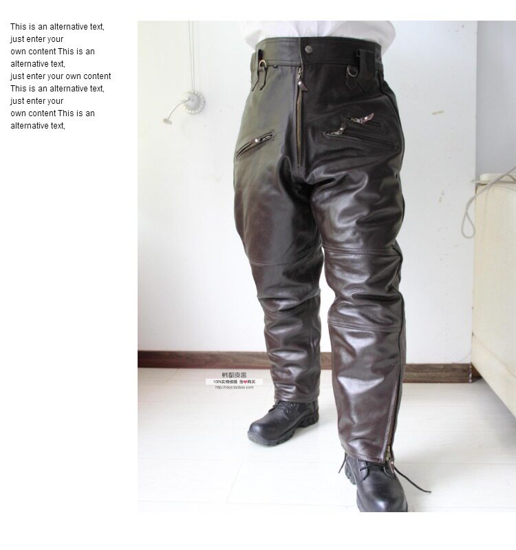 Pantalon cuir homme droit pour hiver - Ref 1482535 Image 34