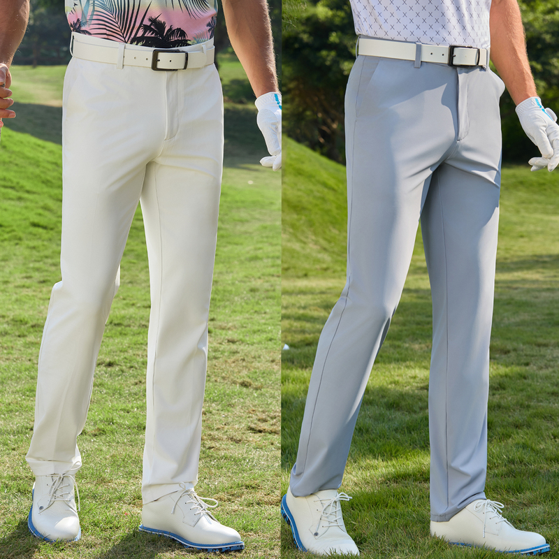 Summer Golf Men's Trousers Solid Color Versatile Slim Straight-Leg Pants Golf Pants Men's Quick-Dry Breathable Pants