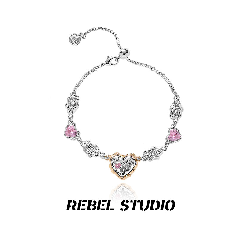 Rebel studio graffiti love браслет женский 2025 новый уличный сладкий прохладный стиль оригинальные ювелирные изделия высокого класса Изображение 1