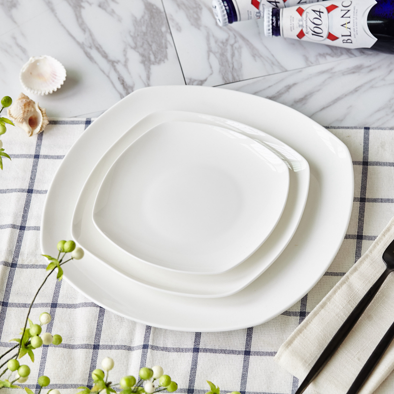 Pure white bone porcelain hotel tableware Alien Creative plate West dish plate plate plate plate dish dish Diner