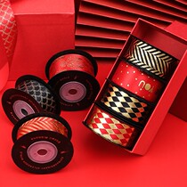 Christmas presents Packed Decorations made material Silk with ribbons ribbons with cloth strips bronzed silk with DIY handmade