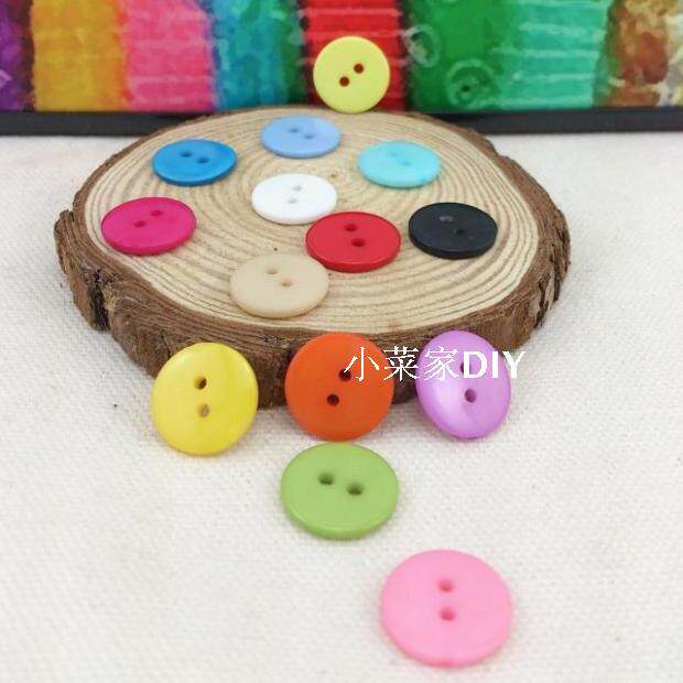 Shirt shirt round resin buckle Children's color bread buckle DIY candy color button Adjustment button Wild button