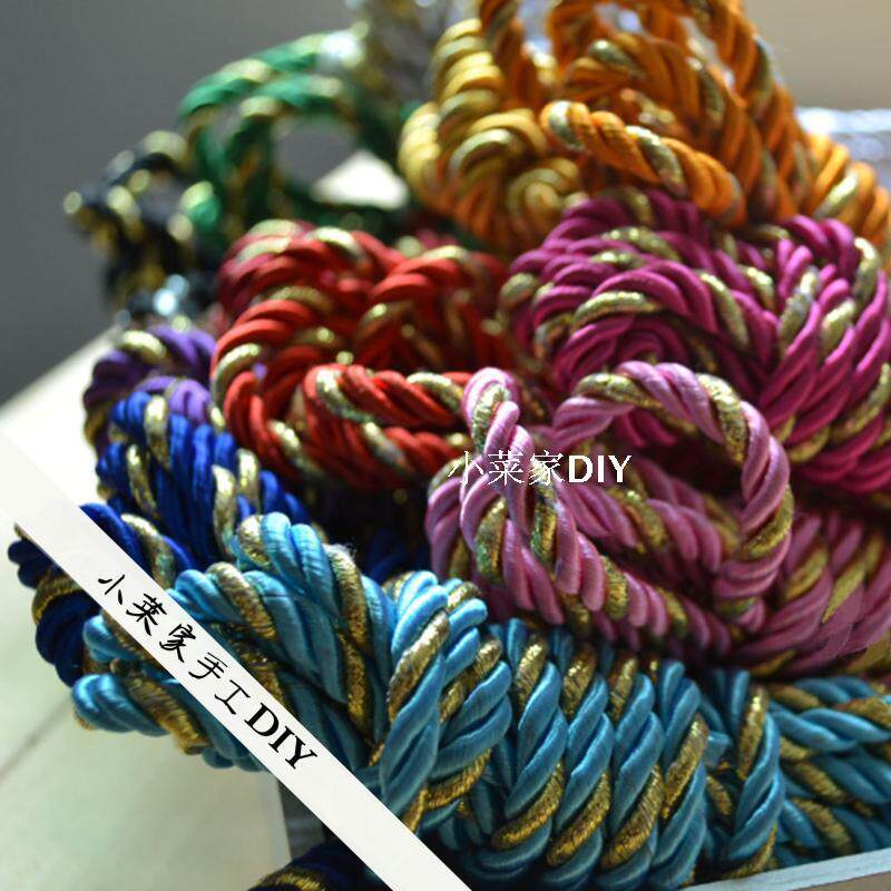5mm Chunky Three Strands Colored Drawstring Strap Bundle Rope Abrasion Resistant Sweatshirt Hat Strap Drawstring Drawstring Bundle Strap