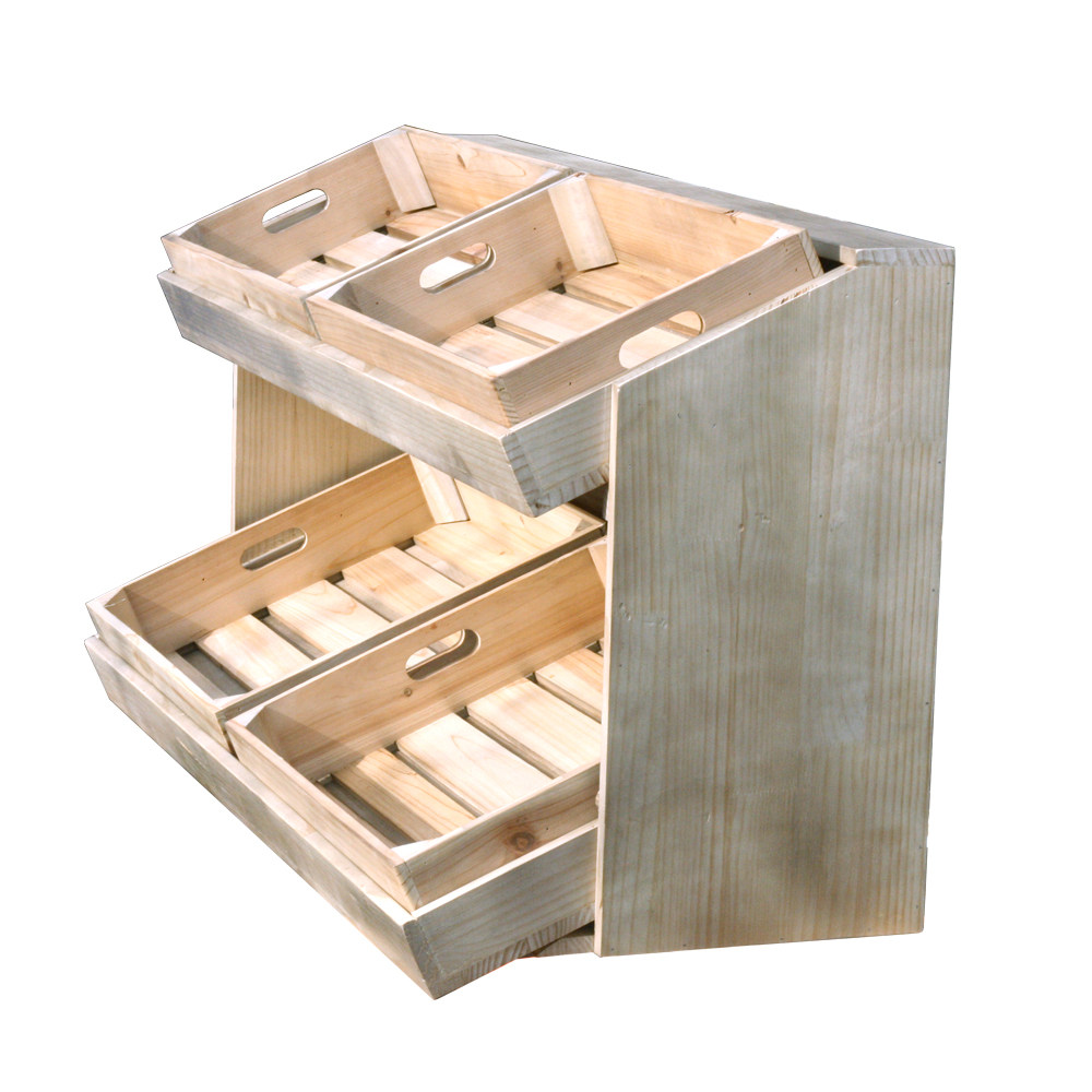 Fruit and vegetable rack red wine display rack supermarket shelf convenience store chain tipped multi-layer fruit display box vegetable rack