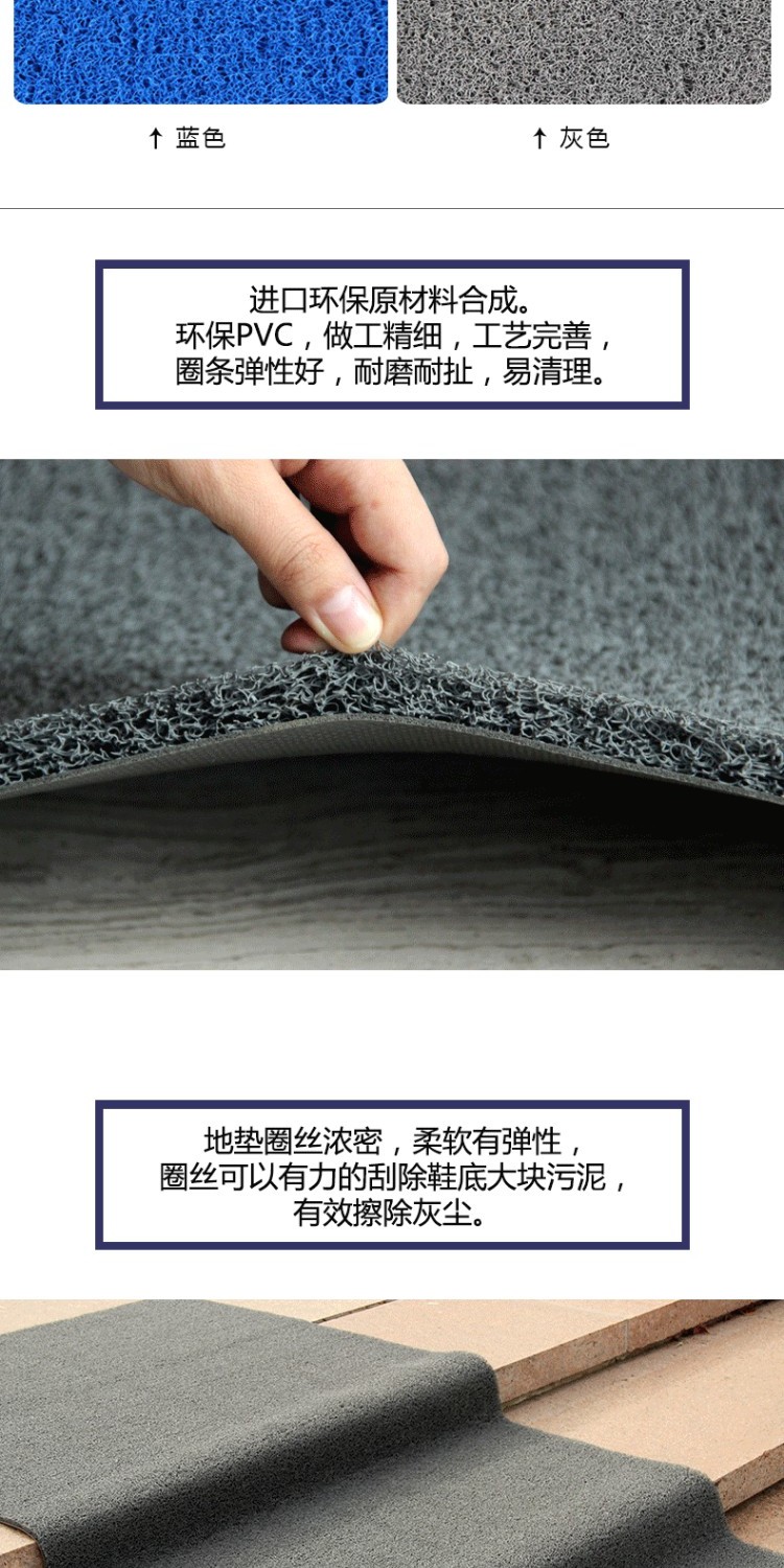 Có thể cắt PVC phun nhựa đỏ sàn thảm chống thấm cửa mat chống trượt hộ gia đình dây rút vòng thảm tùy chỉnh - Thảm sàn thảm nhà bếp cao cấp