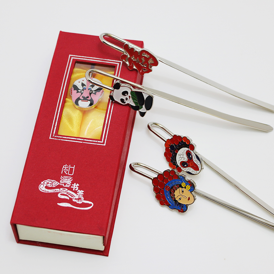 Peking Opera Facebook Bookmark Boxed Famous Family Style Foreign Affairs Overseas Gifts Chinese Gifts