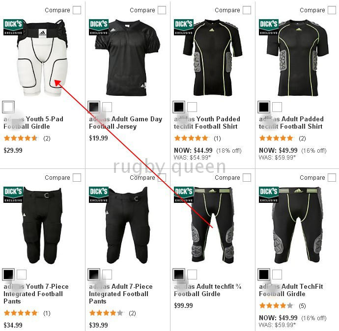 Thanh niên techfit Bóng Đá Tráng Trẻ Em của Bóng Đá Rucksack Quần Con Lăn 5 Khối bóng bầu dục Mỹ