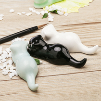 Martini Creative Animal Pen Holder Watercolor Pen Holder Personality Pen Holder Ceramic Cute Xiao Mao Pen Holder Special for Painting