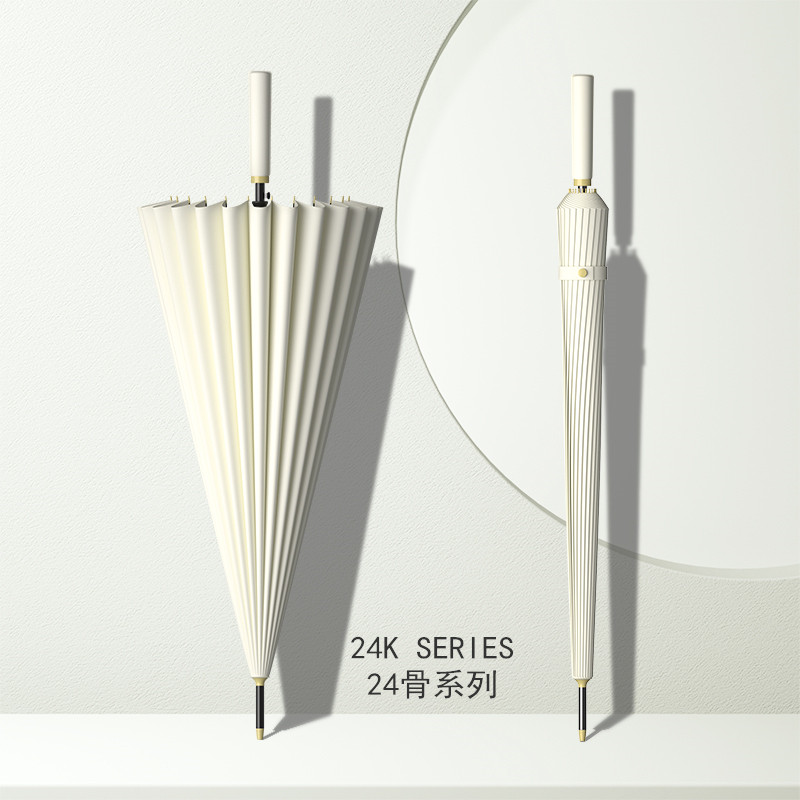 Umbrella ins wind automatic umbrella male high-value good-looking special super large long handle double three-person umbrella female rainy two