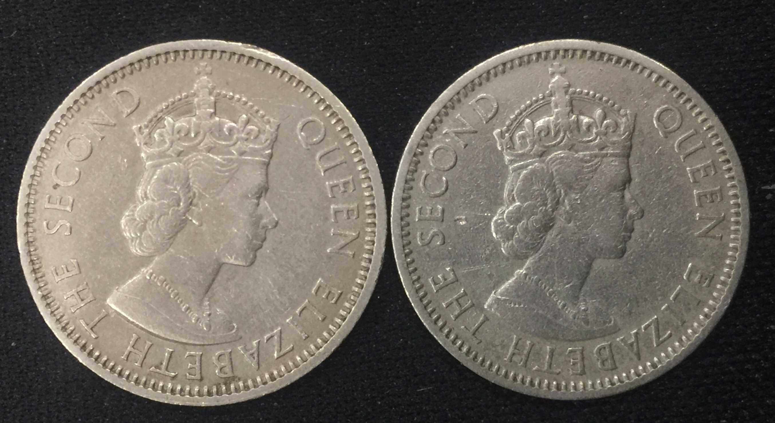 1959 British Nigerian Elizabeth II 1 Shillings nickel coins in circulation Good Pincoin Collection