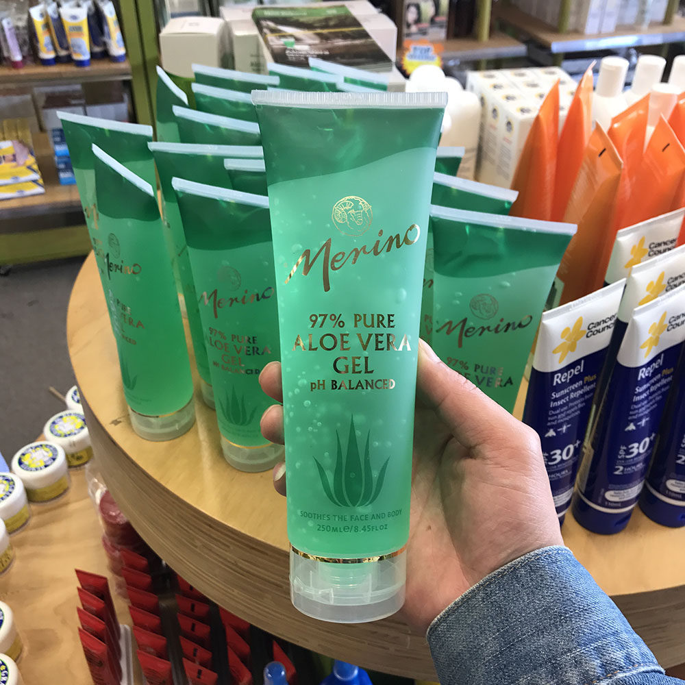 New Zealand merino Merino 97% aloe vera gel after sun repair and hydration Light ban de dou printing 250ml