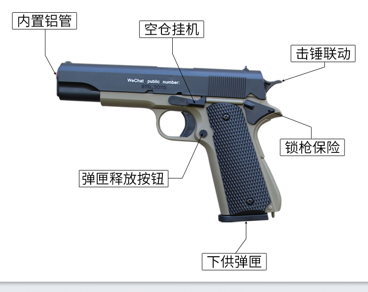 Stydy m1911 súng cung cấp nước bằng tay trứng nước vẽ tay vội vã sống sót để ăn thịt gà đồ chơi trẻ em đồ chơi thông minh cho bé 1 tuổi