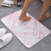 Nordic marbled diatom mud mat absorbent toilet bathroom floor mat bathroom quick-drying non-slip mat