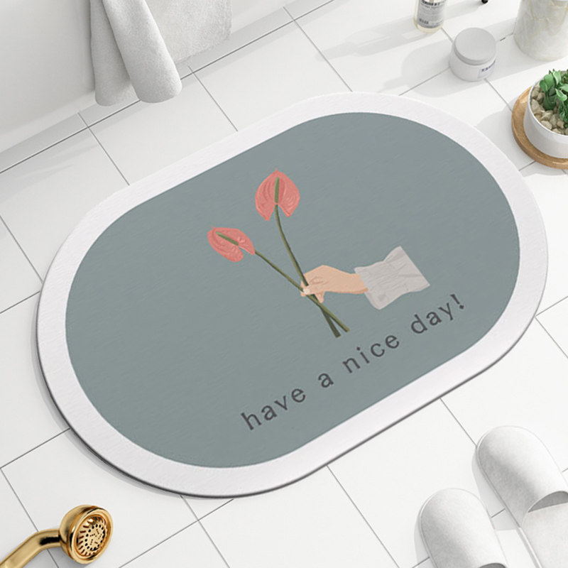 Nordic Silicon Algae Clay Ground Mat in Home Makeup Room Bathroom Speed Dry Water Absorbent Non-slip Mat Door Mat Kieselguhr Foot Mat