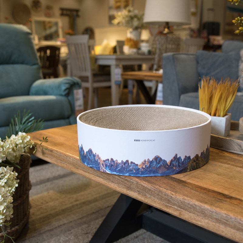 Honeypot Cat Cat Grabbing Plate Grindler Abrasion Resistant Large corrugated paper Cat Nest Diameter 41cm Cat Toy Cat supplies-Taobao