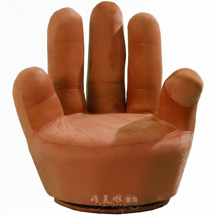 Rotating cloth lazy art chair brown five-finger stool adult finger chair slap cartoon liner fabric sofa