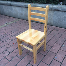 Cypress solid wood log color backrest dining chair installation-free adult seat Simple Chinese outfit chair Office conference chair