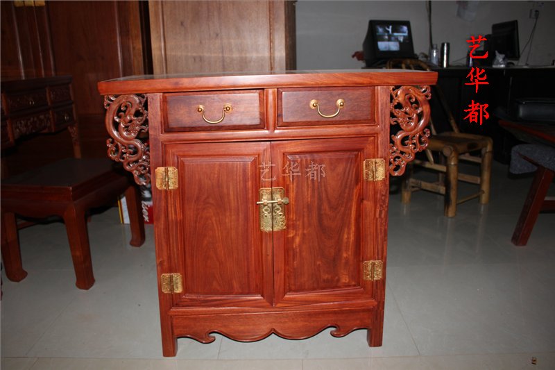 Sensaku innate Burmese pear Erlilian kitchen door hall Kitchen Door Hall Xuanguan Cabinet Solid Wood Furniture Log Flat Case Display Case