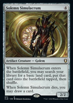 Предварительная сборка Commander Legends CLB Gold Solemn Simulacrum 872