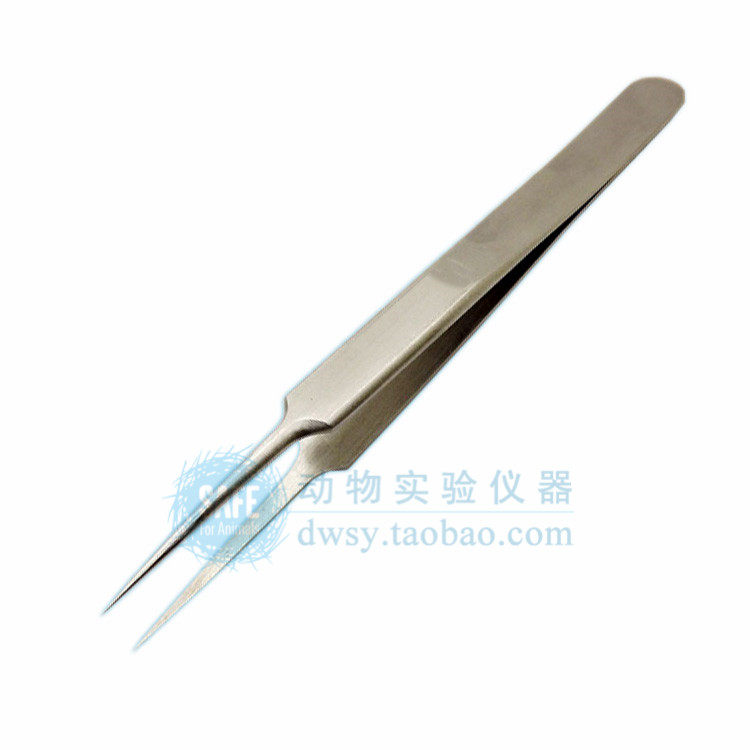 不锈钢精细镊 动物手术器械 F11002-11 直尖弯尖超尖细 11cm 现货