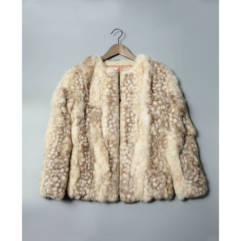 Pai lớn đặt hàng đuôi! Hoa màu lông thỏ lông S size chỉ một miếng C1717 - Faux Fur