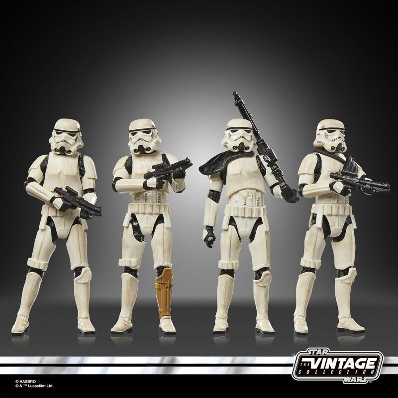 Hasbro Star Wars Tvc the Mandalorian Movie Version Remnant White Troopers 4-Person Soldier Pack in Stock