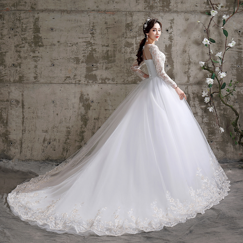  S+White color 118 Dragon tail wedding dress   + $6.29 