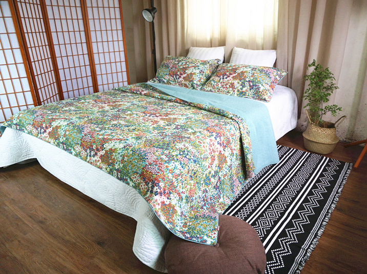 Tinh tế quilted đường may bông vải ba mảnh đôi giường ga trải giường điều hòa quilt - Trải giường chăn trải giường